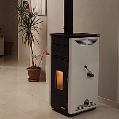 Poêle à granulés sans électricité FIORELLO Blanc