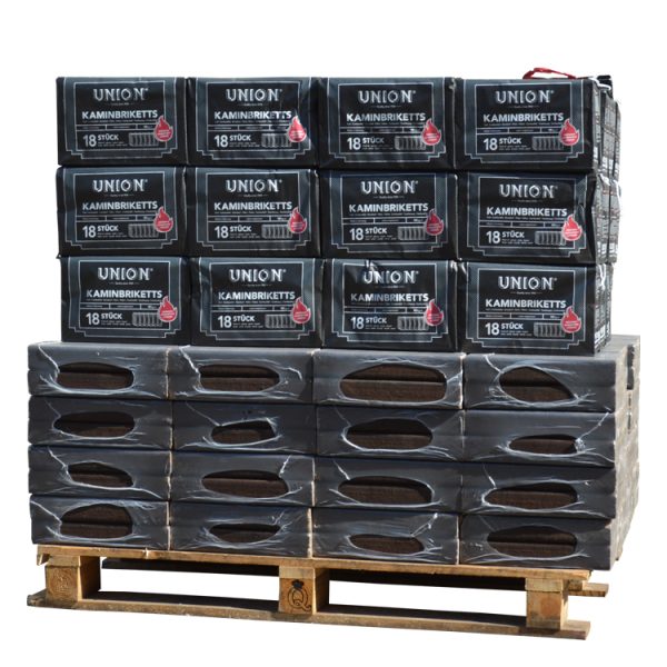 Mixte de briquettes de bois 100 % chêne + briquettes de lignite palette (930 kg)