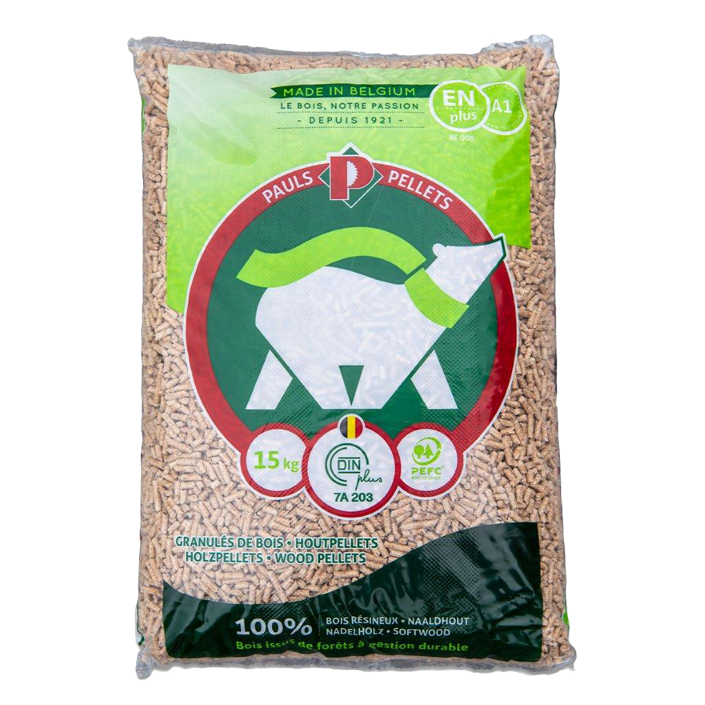Palette PAULS pellet de 70 sacs de 15 kg = 1.050 kg