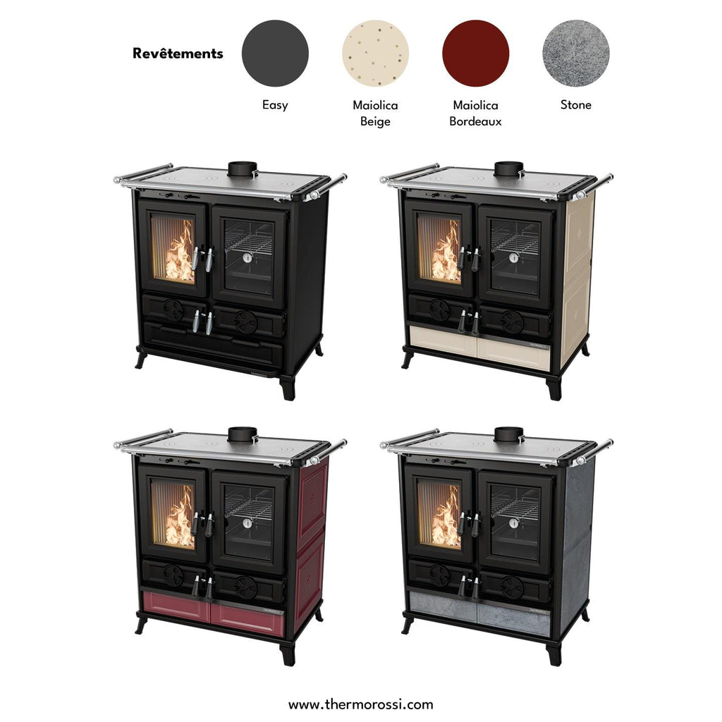 Cuisinière à bois en fonte THERMOROSSI Klaretta Evo 8,2 kW – cuisson et chauffage – Image 12