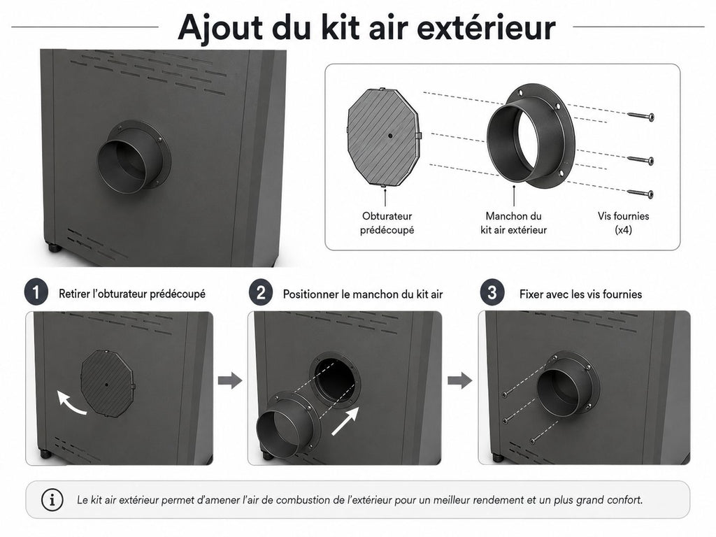 Cuisinière à bois en fonte THERMOROSSI Klaretta Evo 8,2 kW – cuisson et chauffage – Image 13