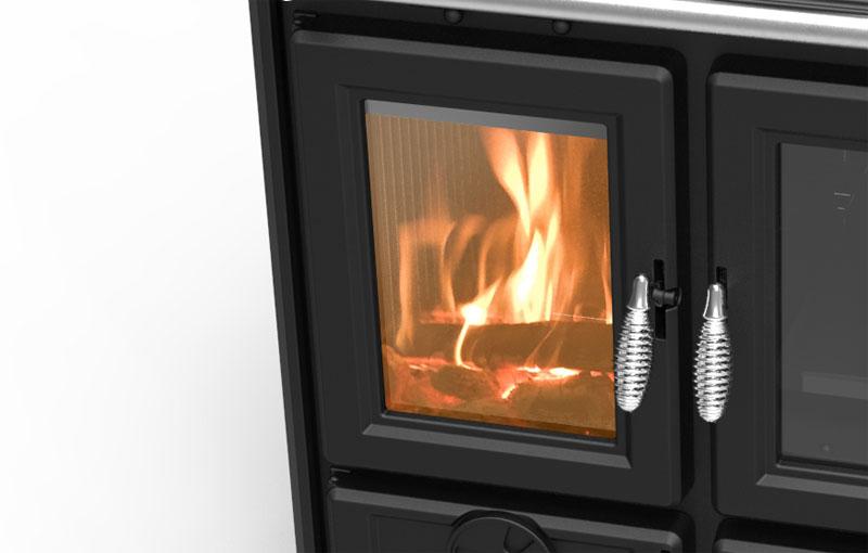 Cuisinière à bois en fonte THERMOROSSI Klaretta Evo 8,2 kW – cuisson et chauffage – Image 7