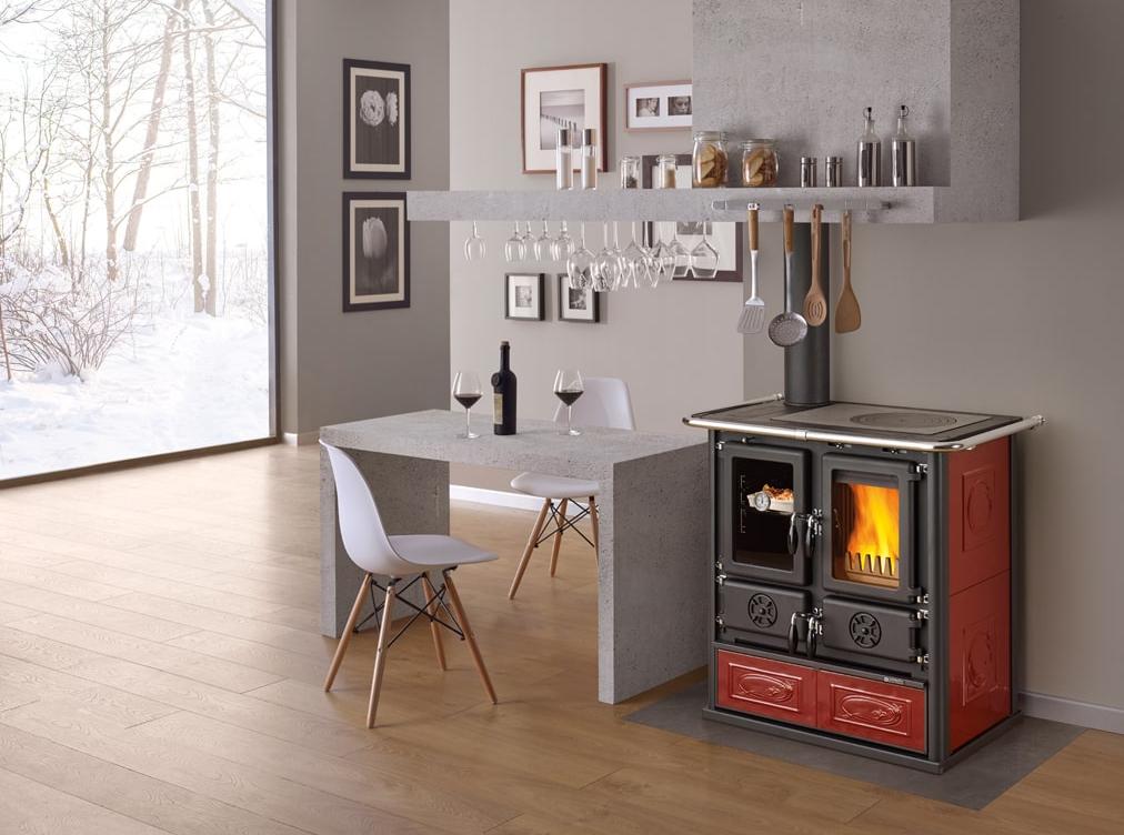 Cuisinière à bois LA NORDICA Rosetta SX.16 Ceramica 7,9 kW – habillage céramique