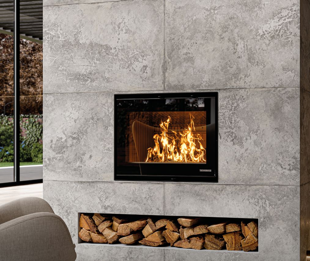 Insert à bois THERMOROSSI Skyline 540 – 7,9 kW pour cheminée, bûches 50 cm