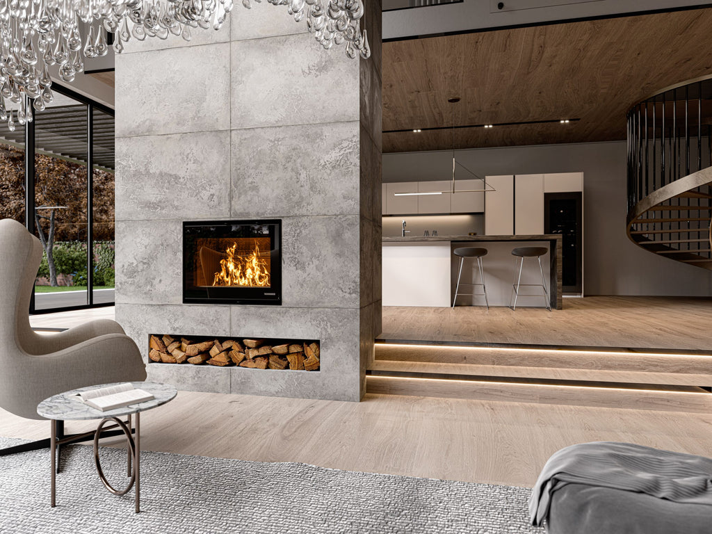 Insert à bois THERMOROSSI Skyline 540 – 7,9 kW pour cheminée, bûches 50 cm – Image 3