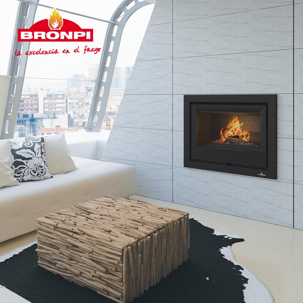 Insert à bois double vitre BRONPI Paris 70 EI 11 kW – ventilé, canalisable, A+
