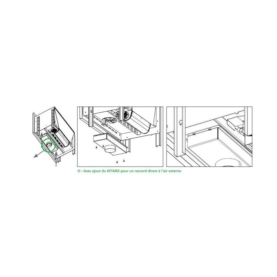 Insert à bois double vitre BRONPI Paris 70 EI 11 kW – ventilé, canalisable, A+ – Image 7