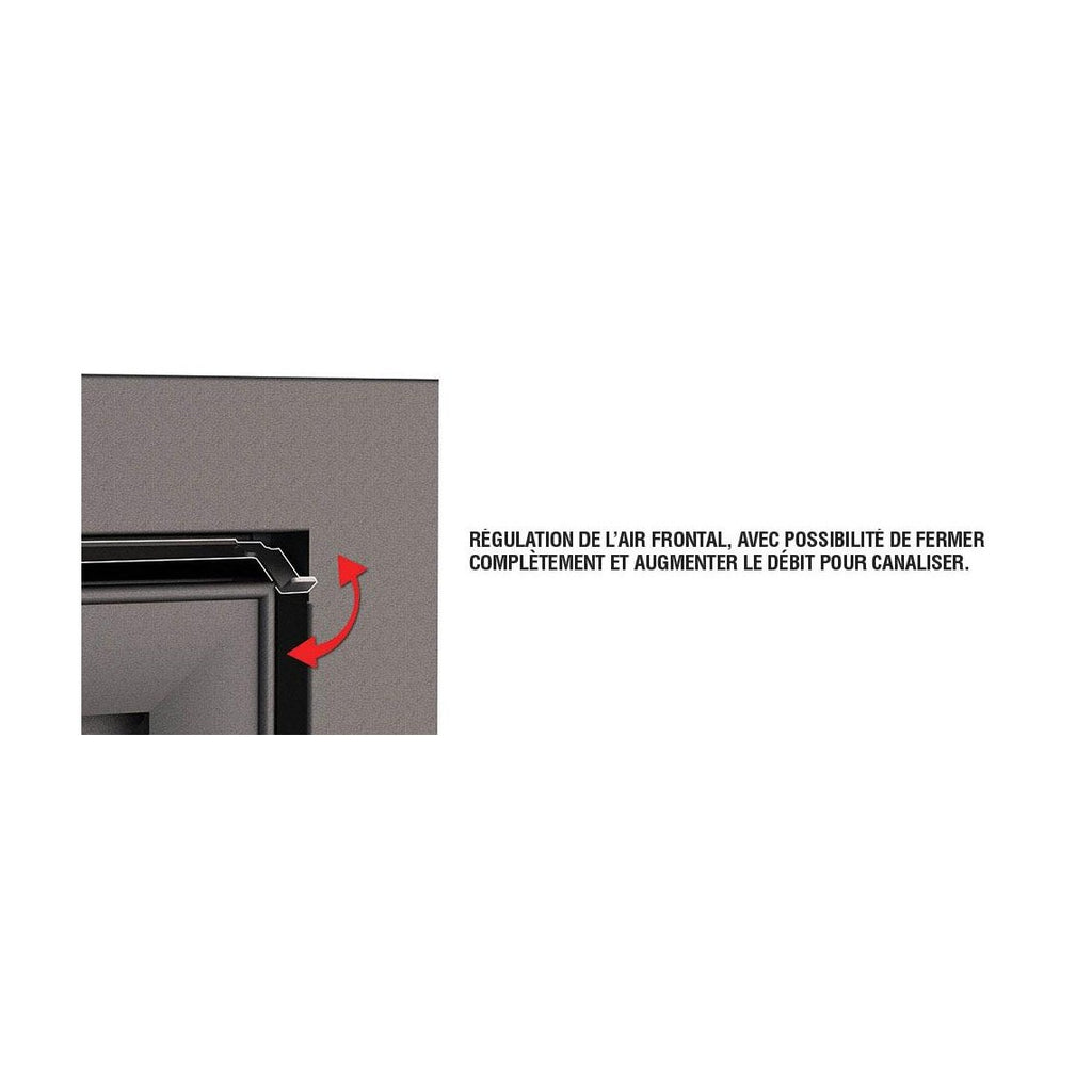 Insert à bois double vitre BRONPI Paris 70 ED 11 kW – ventilé et canalisable – Image 6