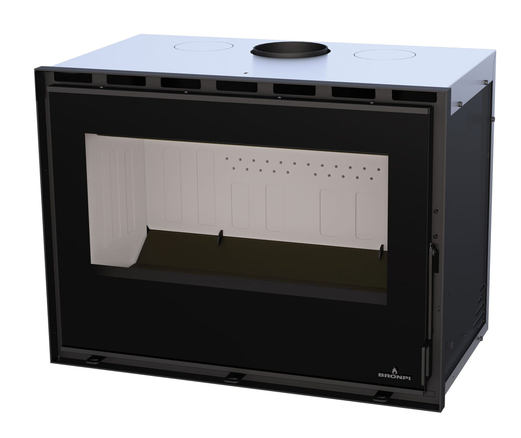 Insert à bois ventilé BRONPI Cairo 70 12 kW – raccordable air extérieur, bûches 60 cm – Image 3