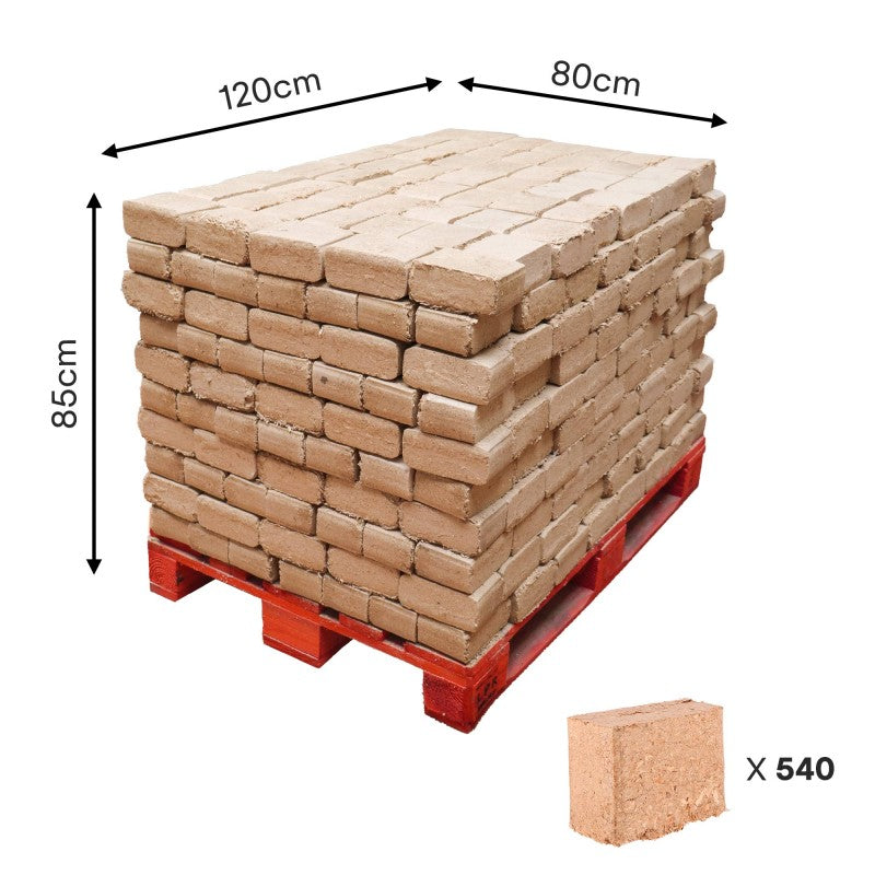 Bûches compressées - 1080 bûches - 100% naturelles