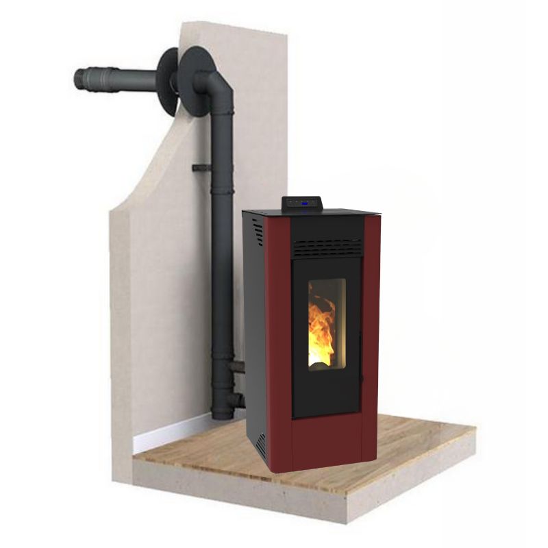 Pack poêle à granulés étanche FIREMATIC C12 10,3 kW + kit ventouse Dinak