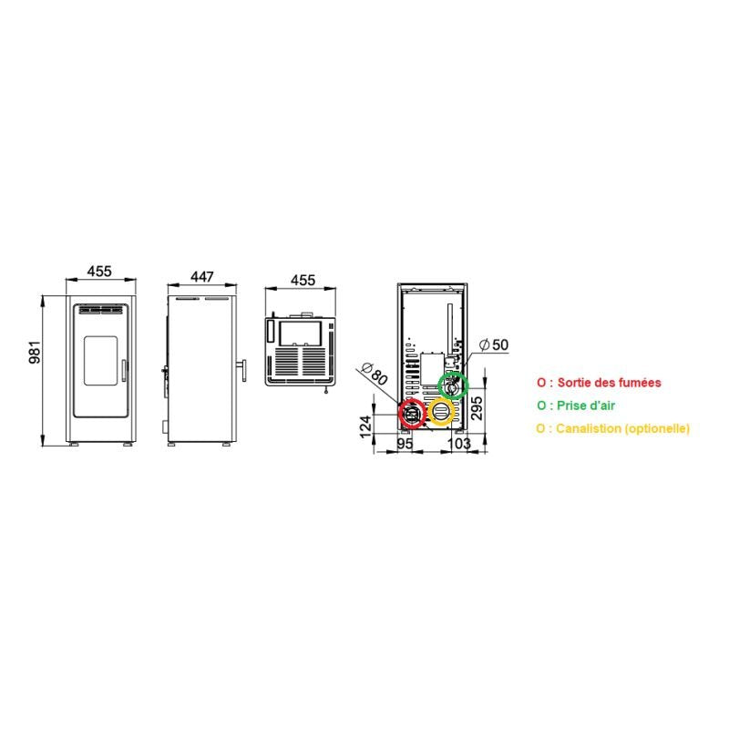 PACK Poêle à granulés silencieux étanche fonte BR9 PREMIUM + Kit ventouse Dinak – Image 13