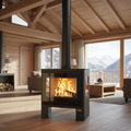 Poêle à bois 3 vitres Shiva - 10 Kw
