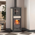 Poêle à bois avec four LA NORDICA Rossella Plus Forno.165 Ceramica 9,4 kW