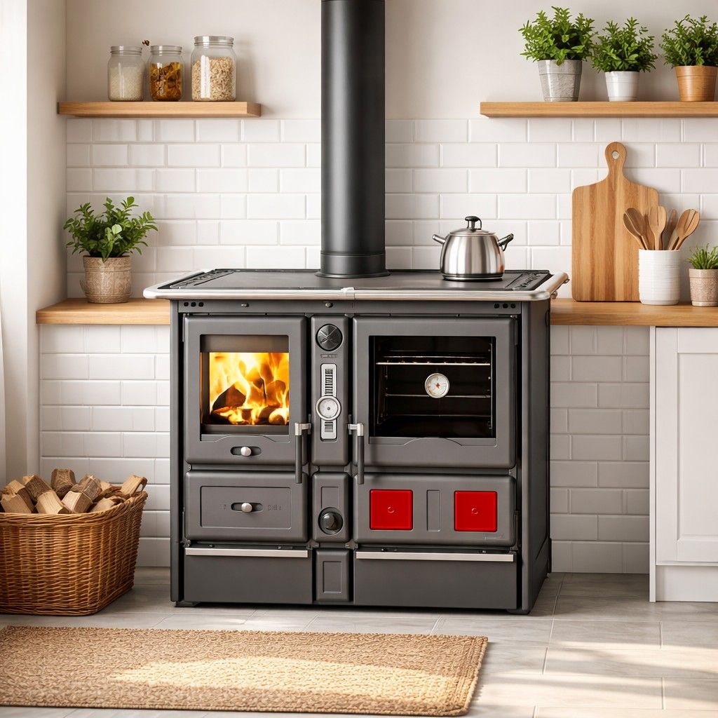 Poêle à bois avec four LA NORDICA Rossella Plus Forno.165 Ceramica 9,4 kW – Image 12