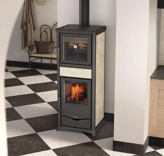 Poêle à bois avec four LA NORDICA Rossella Plus Forno.165 Ceramica 9,4 kW – Image 5