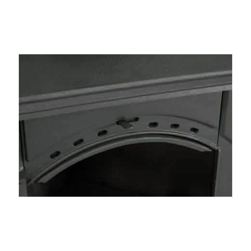 Poêle à bois d'angle en fonte BRONPI Altea 12 kW – Flamme Verte 7*, bûches 40 cm – Image 7