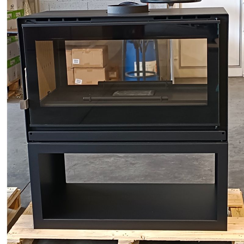 Poêle à bois double face FIREMATIC Ottawa 13,5 kW reconditionné – bûches 95 cm, 360 m³