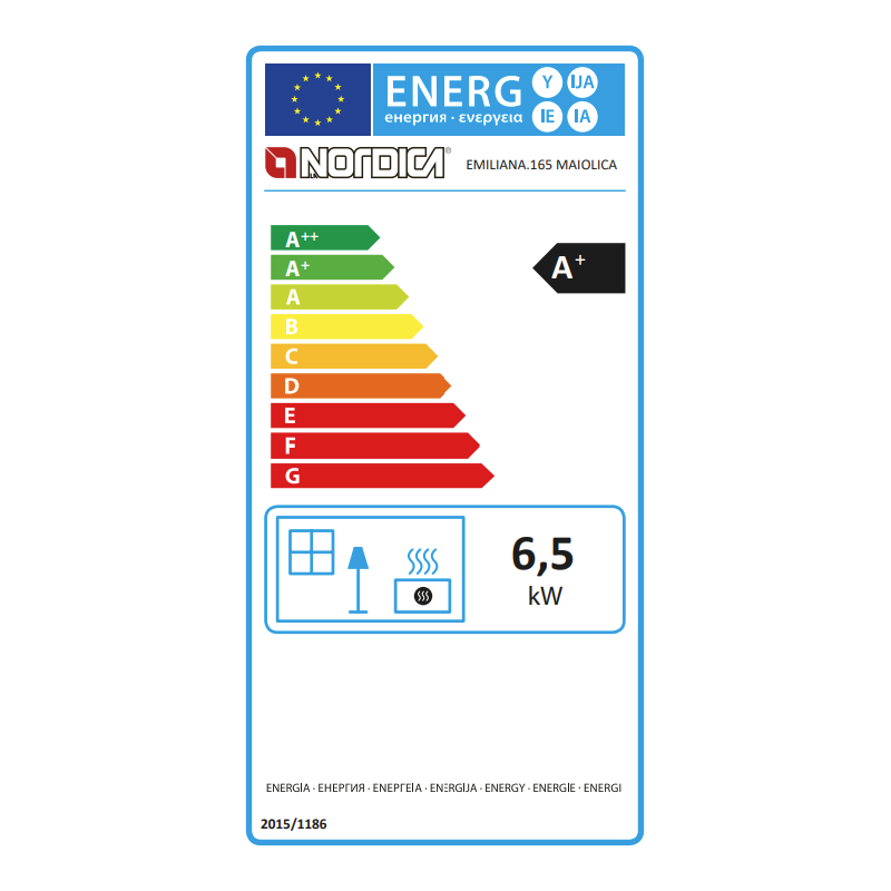Poêle à bois Emiliana - 6,5 Kw