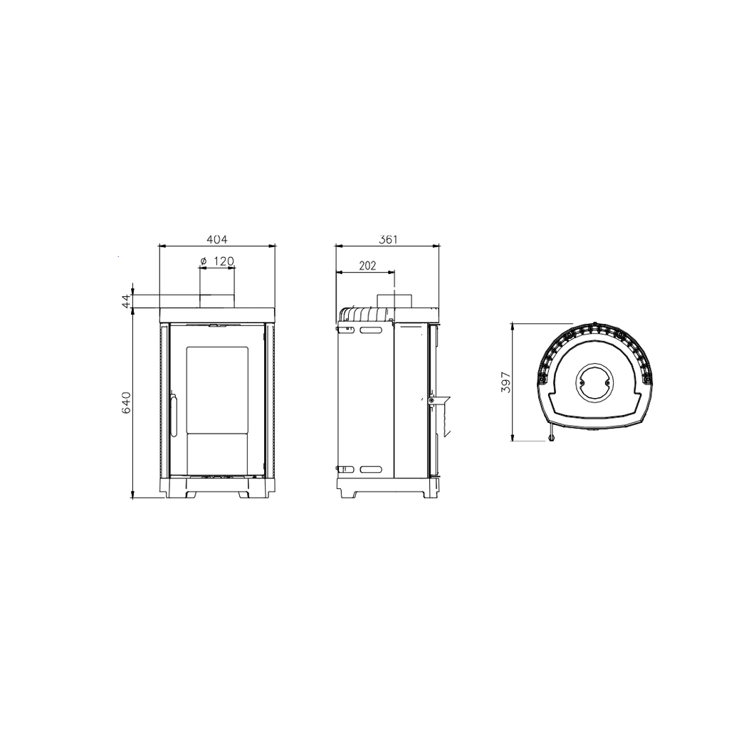 Poêle à bois en fonte LA NORDICA Brigitta.16 – 4,7 kW compact, Flamme Verte 7* – Image 6
