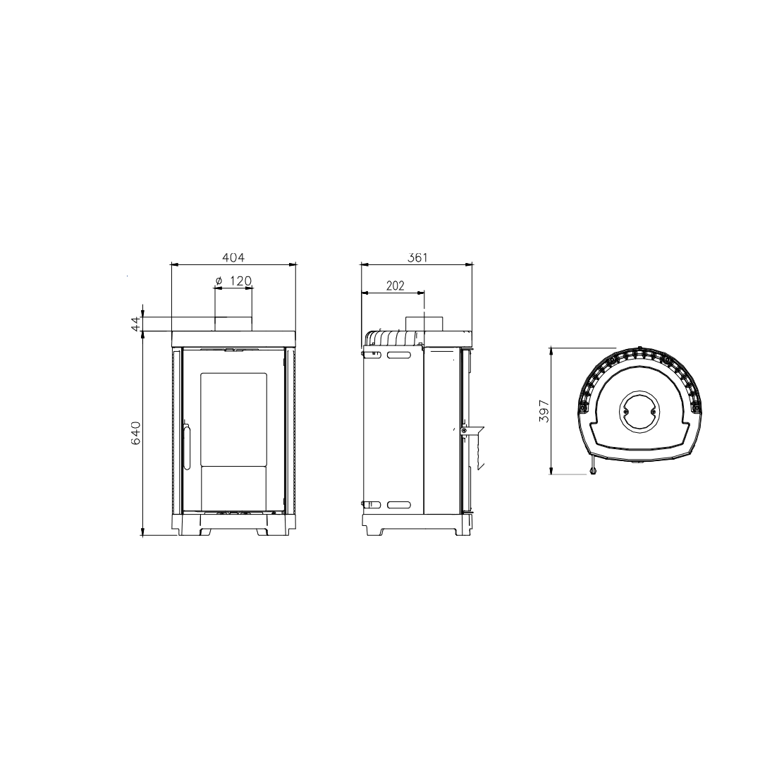 Poêle à bois en fonte LA NORDICA Brigitta.16 – 4,7 kW compact, Flamme Verte 7* – Image 6
