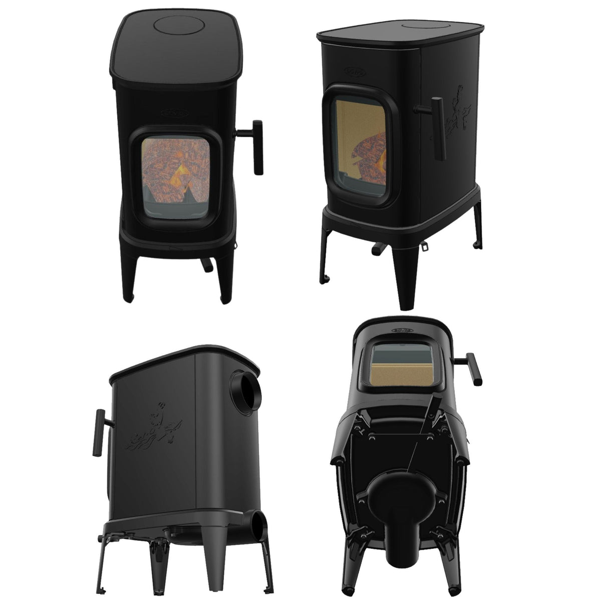 Poêle à bois en fonte DOVRE Saga 101 7,5 kW – design intemporel, EcoDesign 2022 – Image 6