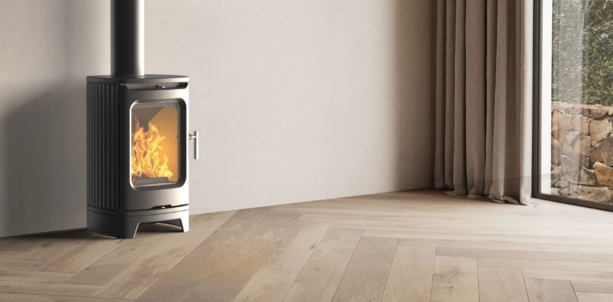 Poêle à bois en fonte SUPRA André 5,9 kW – compact, Flamme Verte 7*