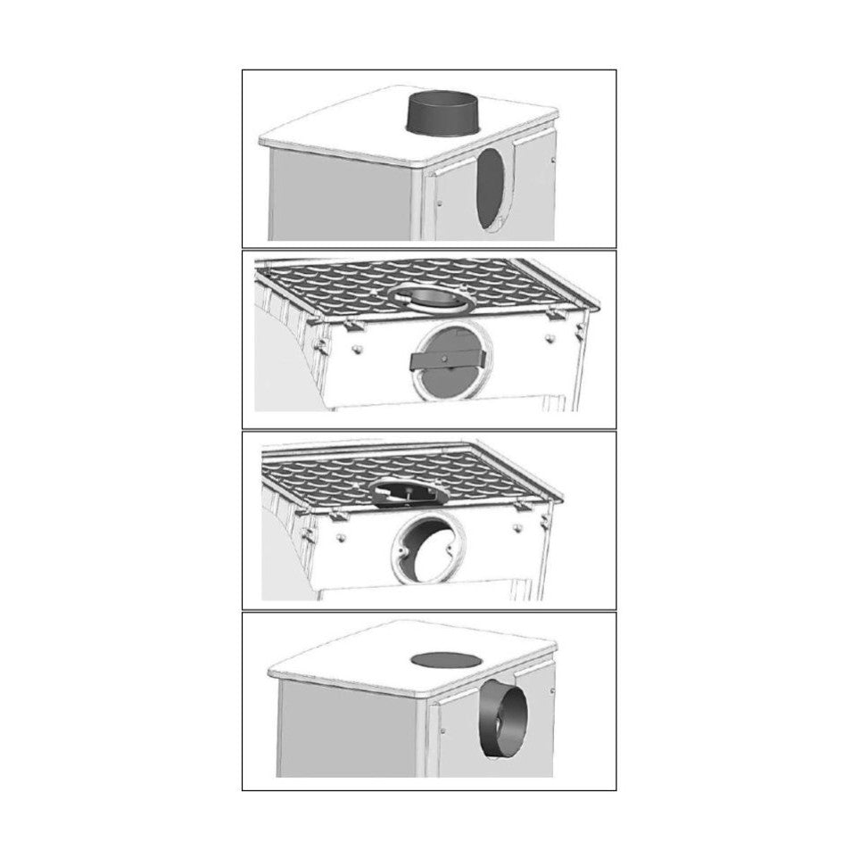 Poêle à bois en fonte SUPRA André 5,9 kW – compact, Flamme Verte 7* – Image 4