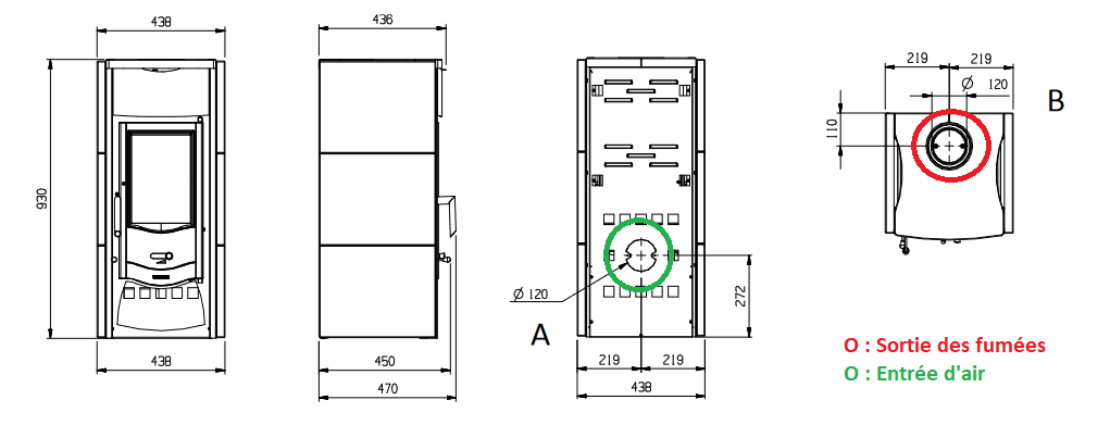 Poêle à bois en pierre volcanique LA NORDICA Asia 7 kW – rendement 86 %, 201 m³ – Image 9
