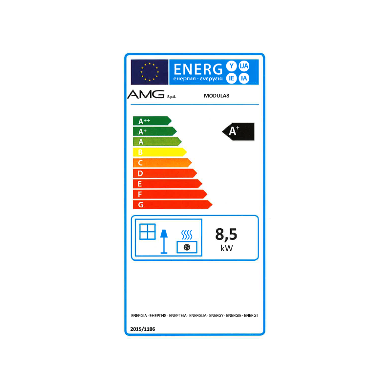 Poêle à bois Modula Square - 8,5 Kw