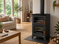 Poêle à bois avec four BRONPI Hilton-H 14 kW – chauffage et cuisson, EcoDesign 2022