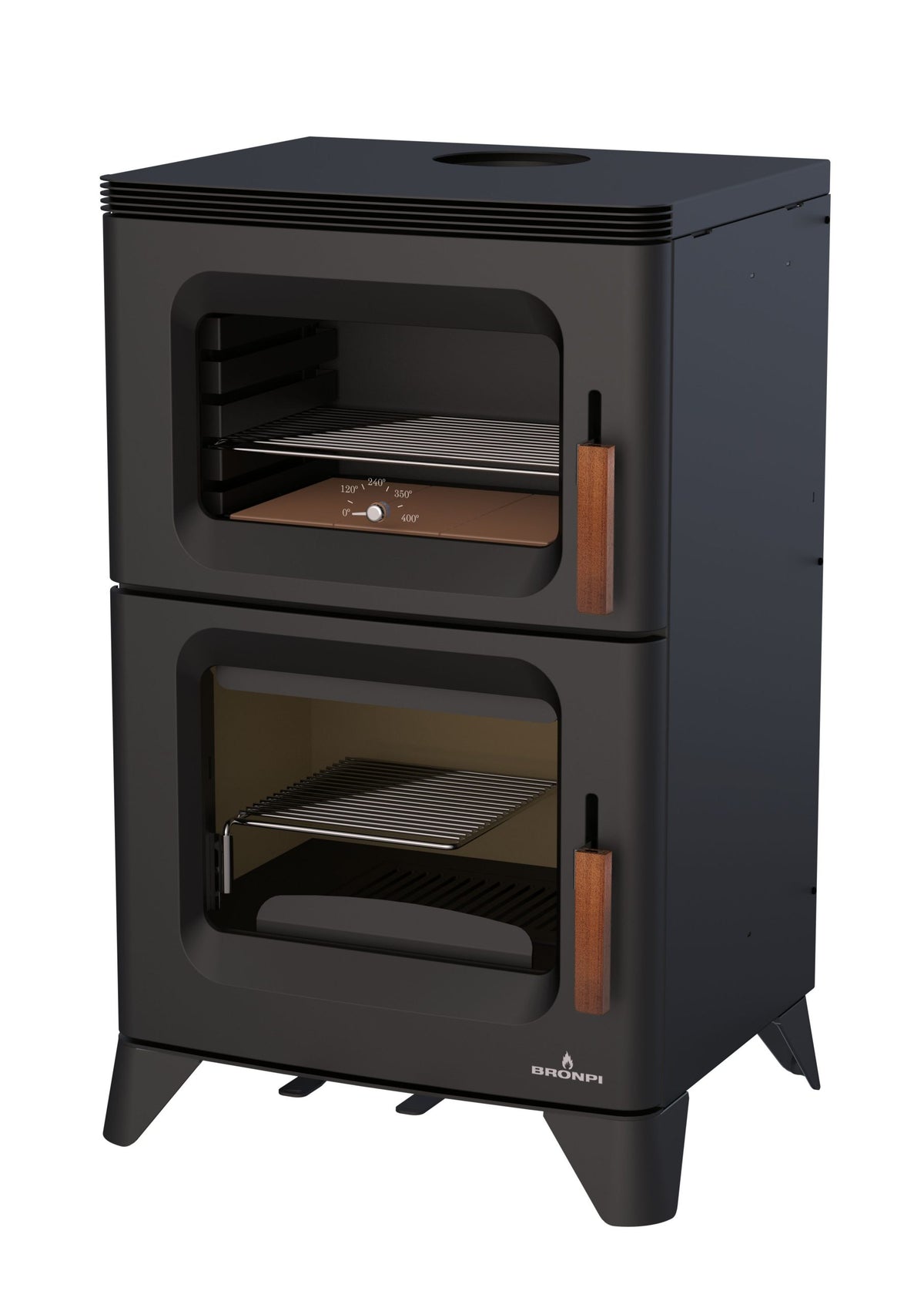 Poêle à bois avec four BRONPI Hilton-H 14 kW – chauffage et cuisson, EcoDesign 2022 – Image 2