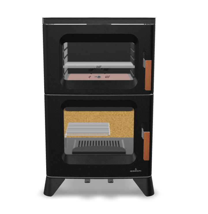 Poêle à bois avec four BRONPI Hilton-H 14 kW – chauffage et cuisson, EcoDesign 2022 – Image 5