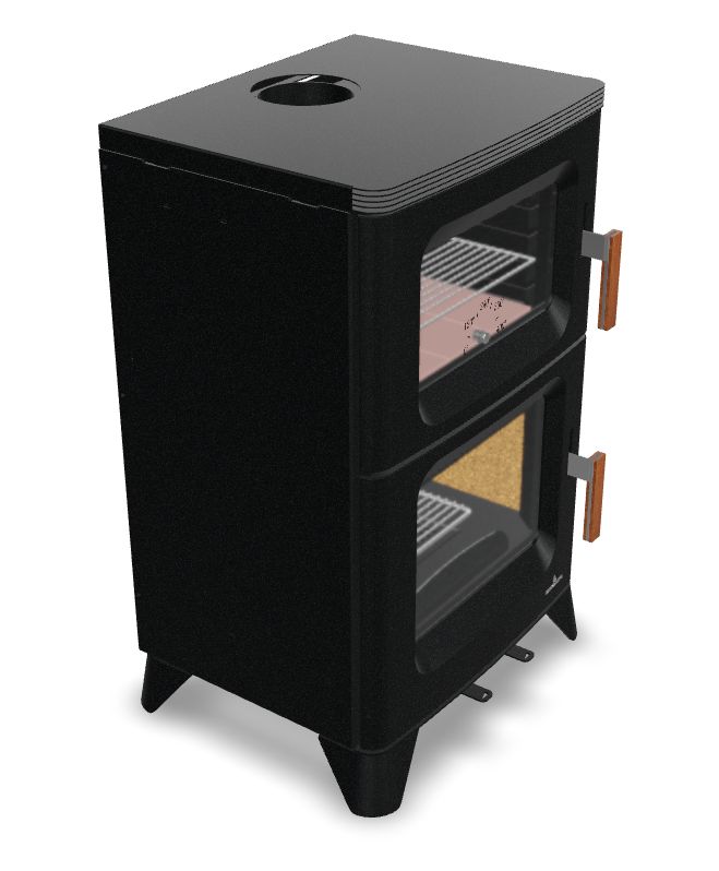 Poêle à bois avec four BRONPI Hilton-H 14 kW – chauffage et cuisson, EcoDesign 2022 – Image 6