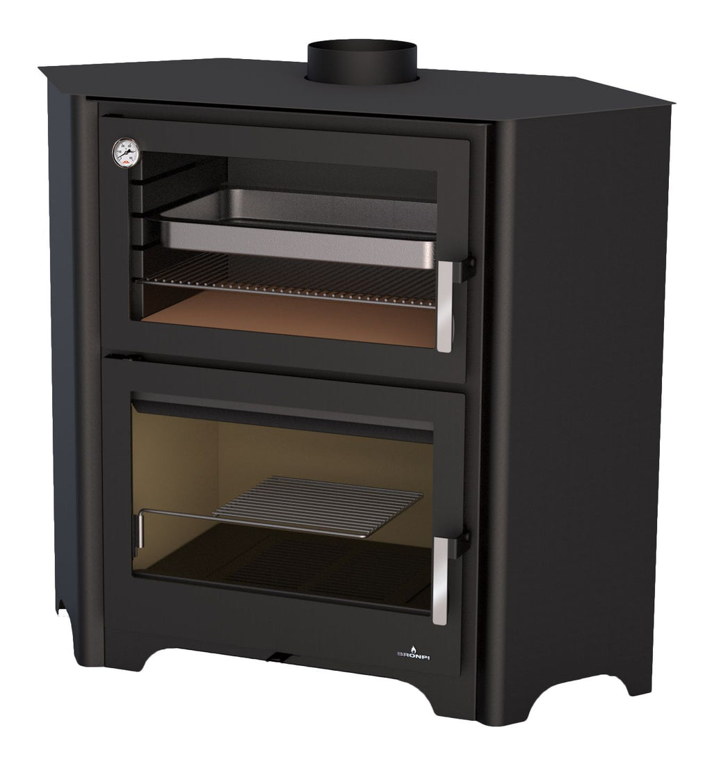 Poêle à bois avec four BRONPI Murano R 14 kW – chauffage et cuisson, bûches 62 cm – Image 3