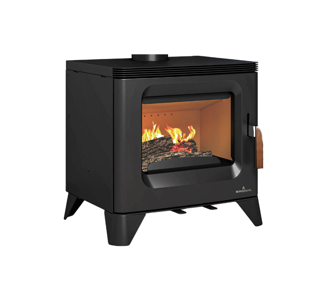 Poêle à bois BRONPI Orly 6 kW raccordable – compact, bûches 55 cm – Image 4