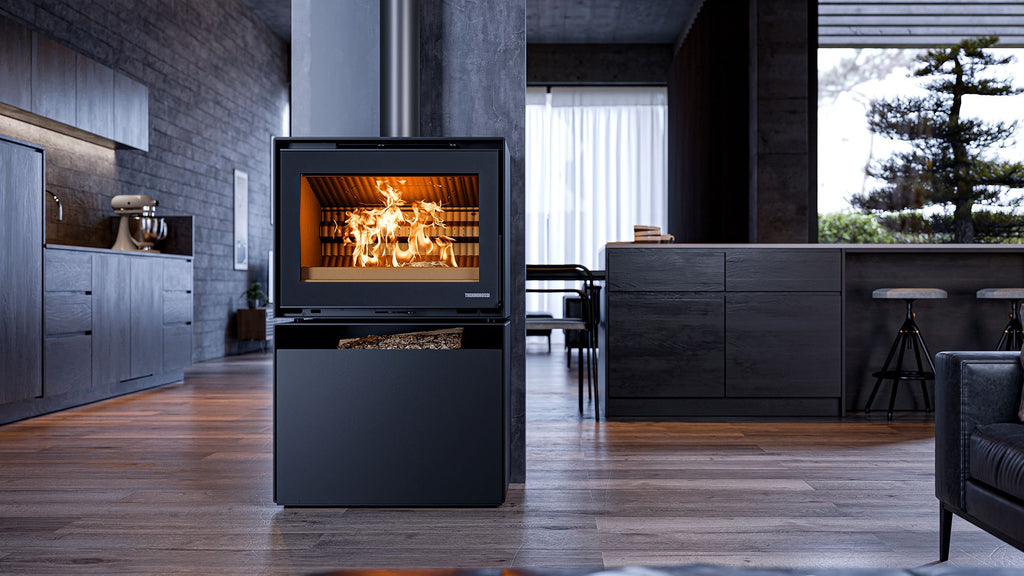 Poêle à bois design THERMOROSSI Moonlight 5,7 kW raccordable – EcoDesign 2022