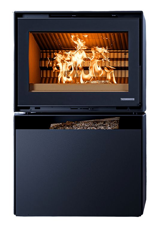 Poêle à bois design THERMOROSSI Moonlight 5,7 kW raccordable – EcoDesign 2022 – Image 2