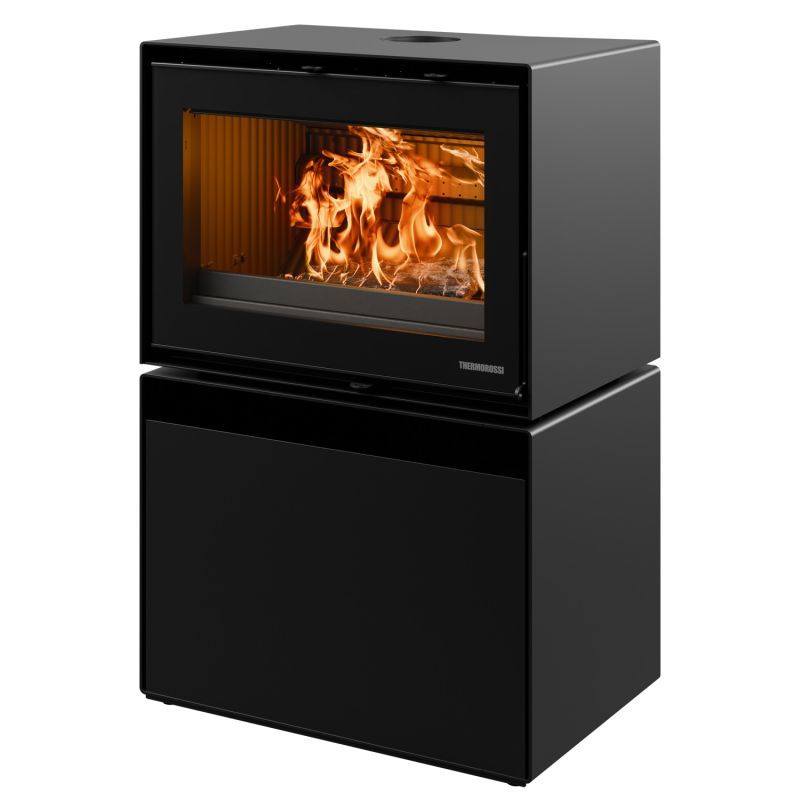 Poêle à bois design THERMOROSSI Moonlight 5,7 kW raccordable – EcoDesign 2022 – Image 4