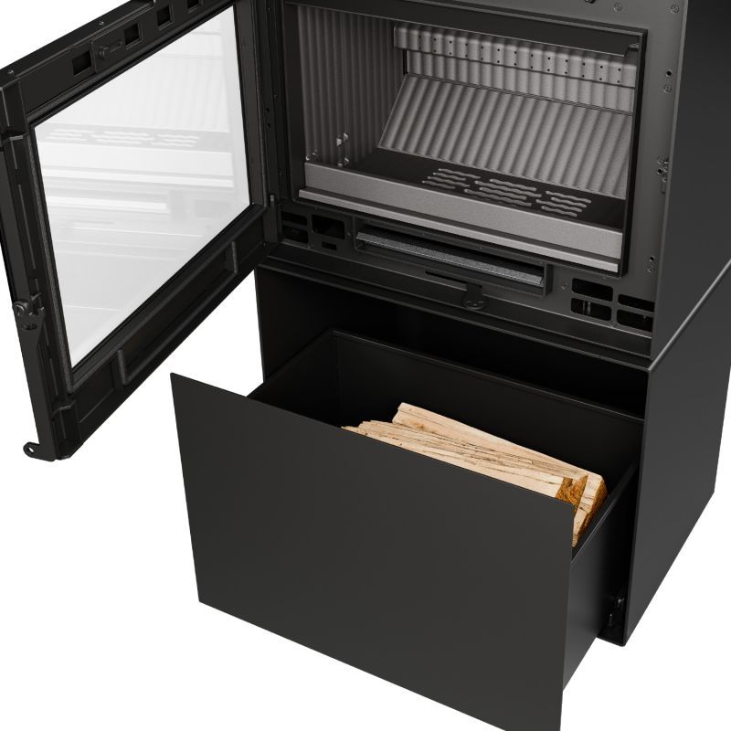 Poêle à bois design THERMOROSSI Moonlight 5,7 kW raccordable – EcoDesign 2022 – Image 5