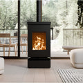 Poêle à bois design THERMOROSSI Zen W 5,9 kW – raccordable air extérieur, A+