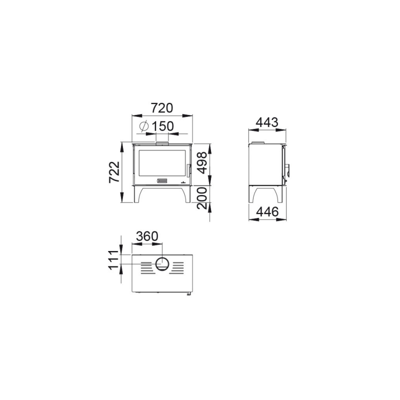 Poêle à bois Sena Plus - 12 Kw