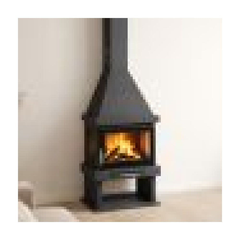 Poêle à bois colonne 3 vitres FIREMATIC Indiana 10,9 kW – ventilé, 295 m³ – Image 2