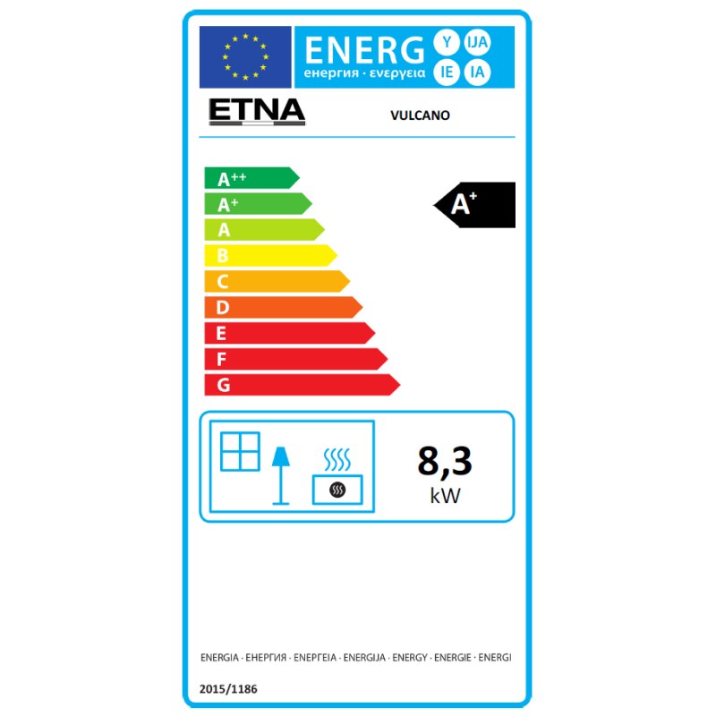 Poêle à granulés étanche Vulcano Silenzio - 9,2 Kw
