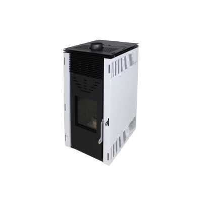 Poêle à granulés sans électricité FIORELLA Blanc 8,8 kW SANS VENTILATION