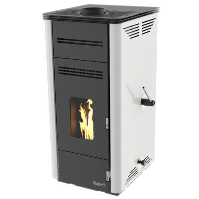 Poêle à granulés sans électricité FIORELLO Blanc